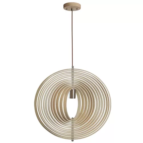 Tömör fa gömb függőlámpa E27 foglalat, max. 60W, Ø590 mm - WRE063