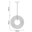 Tömör fa gömb függőlámpa E27 foglalat, max. 60W, Ø590 mm - WRE063