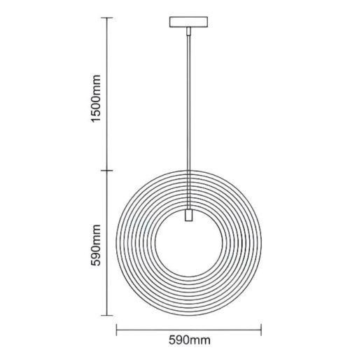 Tömör fa gömb függőlámpa E27 foglalat, max. 60W, Ø590 mm - WRE063