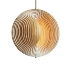 Tömör fa gömb függőlámpa E27 foglalat, max. 60W, Ø590 mm - WRE063