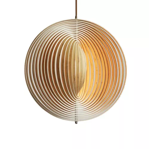 Tömör fa gömb függőlámpa E27 foglalat, max. 60W, Ø590 mm - WRE063