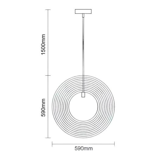 Függesztett lámpa tömör barnásfekete fa E27, 60W, Ø590 mm - WRE073