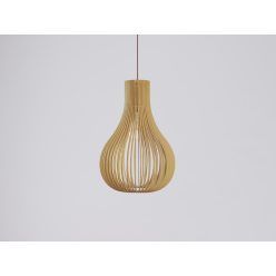   Tömör fa függőlámpa E27 foglalat, max. 60W, 310x450 mm - WRE081