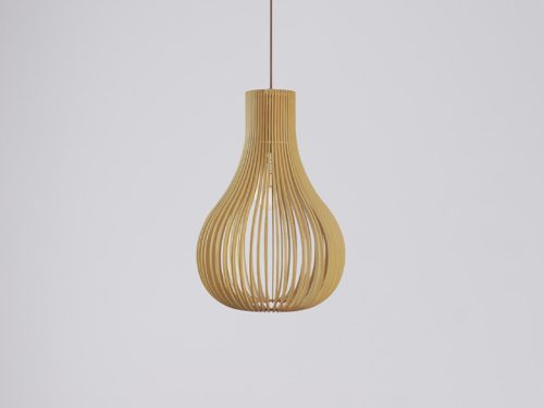 Tömör fa függőlámpa E27 foglalat, max. 60W, 310x450 mm - WRE081
