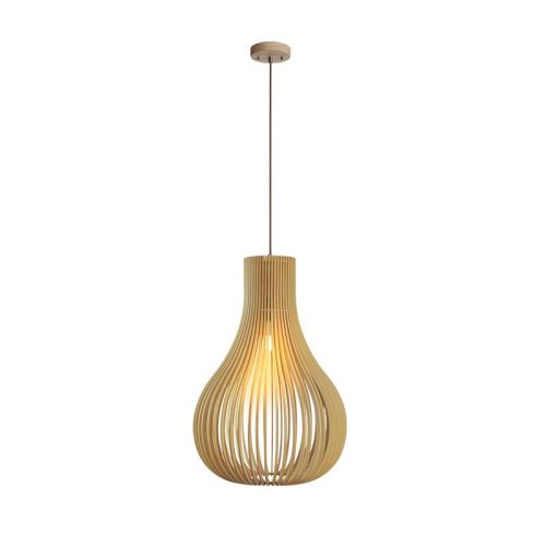 Tömör fa függőlámpa E27 foglalat, max. 60W, 310x450 mm - WRE081