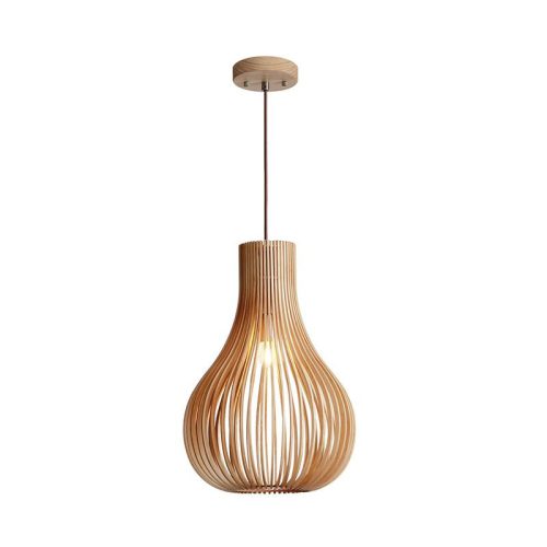 Tömör fa függőlámpa E27 foglalat, max. 60W, 310x450 mm - WRE081