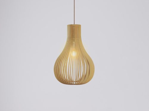 Tömör fa függőlámpa E27 foglalat, max. 60W, 310x450 mm - WRE081