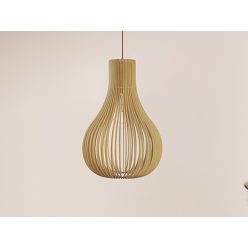   Tömör fa függőlámpa E27 foglalat, max. 60W, 380x550 mm - WRE082