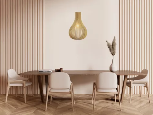 Tömör fa függőlámpa E27 foglalat, max. 60W, 380x550 mm - WRE082