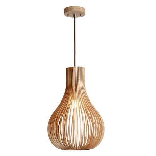 Tömör fa függőlámpa E27 foglalat, max. 60W, 380x550 mm - WRE082