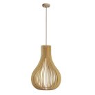 Tömör fa függőlámpa E27 foglalat, max. 60W, 380x550 mm - WRE082