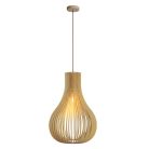 Tömör fa függőlámpa E27 foglalat, max. 60W, 380x550 mm - WRE082