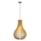 Tömör fa függőlámpa E27 foglalat, max. 60W, 380x550 mm - WRE082