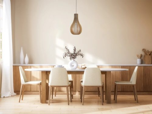 Függesztett lámpa tömör barnásfekete fa E27, 60W, 310x450 mm - WRE091