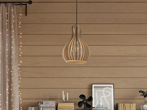 Tömör fa függőlámpa E27 foglalat, max. 60W, 200x320 mm - WRE111