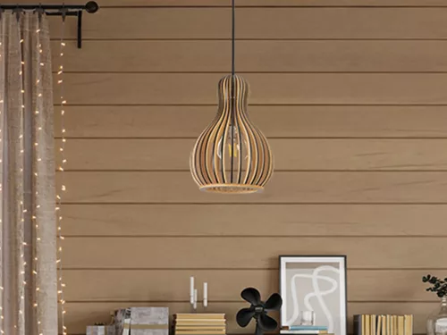 Tömör fa függőlámpa E27 foglalat, max. 60W, 200x320 mm - WRE111