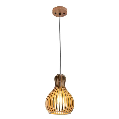 Tömör fa függőlámpa E27 foglalat, max. 60W, 200x320 mm - WRE111