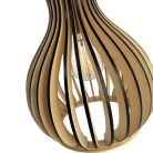 Tömör fa függőlámpa E27 foglalat, max. 60W, 200x320 mm - WRE111