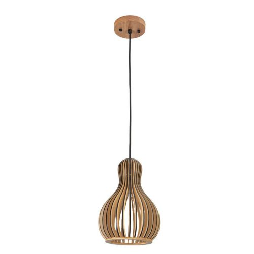 Tömör fa függőlámpa E27 foglalat, max. 60W, 200x320 mm - WRE111