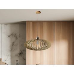   Tömör fa függőlámpa E27 foglalat, max. 60W, Ø450x190 mm - WRE121