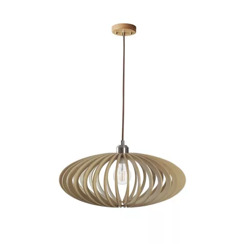 Tömör fa függőlámpa E27 foglalat, max. 60W, Ø450x190 mm - WRE121