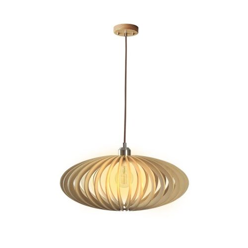 Tömör fa függőlámpa E27 foglalat, max. 60W, Ø450x190 mm - WRE121