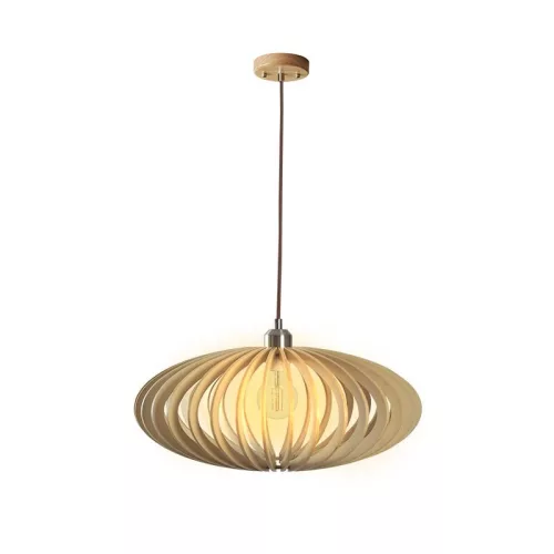 Tömör fa függőlámpa E27 foglalat, max. 60W, Ø450x190 mm - WRE121
