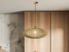Tömör fa függőlámpa E27 foglalat, max. 60W, Ø450x190 mm - WRE121