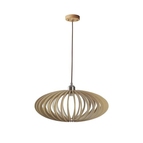 Tömör fa függőlámpa E27 foglalat, max. 60W, Ø450x190 mm - WRE121