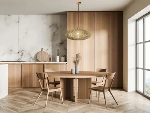 Tömör fa függőlámpa E27 foglalat, max. 60W, Ø450x190 mm - WRE121