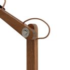 Asztali lámpa tömör diófa fekete E27, 60W, 380x200x560 mm - WRE151