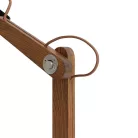 Asztali lámpa tömör diófa fekete E27, 60W, 380x200x560 mm - WRE151