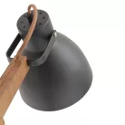 Asztali lámpa tömör diófa fekete E27, 60W, 380x200x560 mm - WRE151