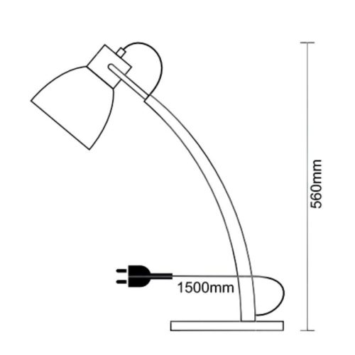 Asztali lámpa tömör kőrisfa fekete E27, 60W, 160x200x560 mm - WRE161