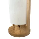 Tömörfa asztali lámpa E27 foglalattal max. 60W fehér-kőris Ø160x310 - WRE171