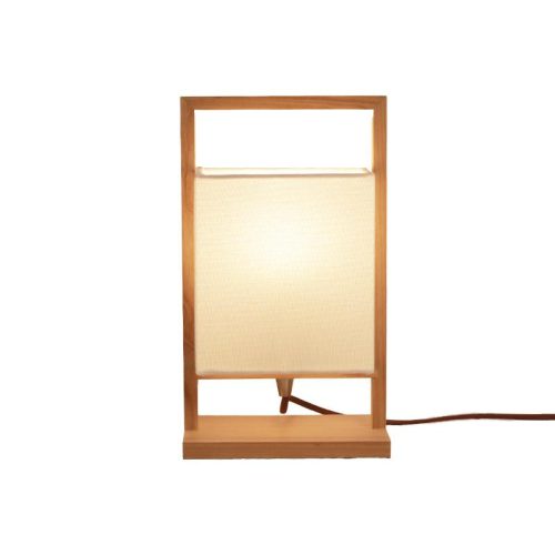 Tömörfa asztali lámpa E27 foglalattal max. 60W fehér-kőris 180x120x310 - WRE181