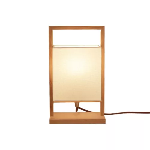 Tömörfa asztali lámpa E27 foglalattal max. 60W fehér-kőris 180x120x310 - WRE181