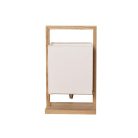 Tömörfa asztali lámpa E27 foglalattal max. 60W fehér-kőris 180x120x310 - WRE181