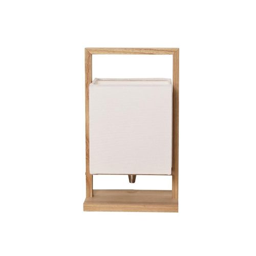 Tömörfa asztali lámpa E27 foglalattal max. 60W fehér-kőris 180x120x310 - WRE181