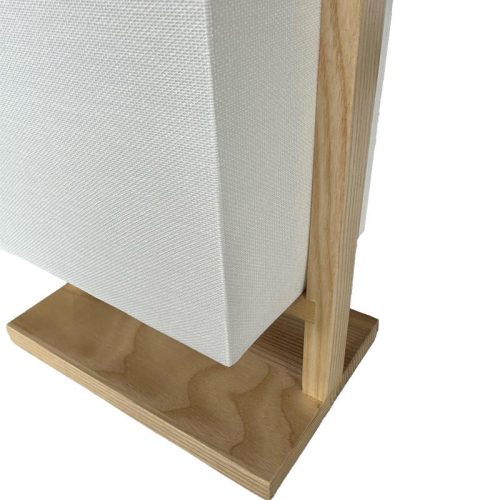 Tömörfa asztali lámpa E27 foglalattal max. 60W fehér-kőris 180x120x310 - WRE181