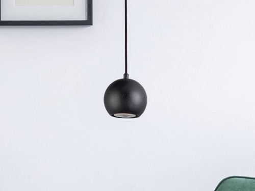 Tömör kőrisfa gömb függőlámpa GU10 foglalattal, Ø110 mm, max 10W - WRG021