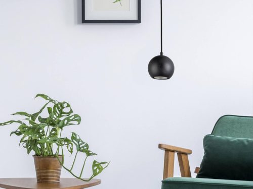Tömör kőrisfa gömb függőlámpa GU10 foglalattal, Ø110 mm, max 10W - WRG021