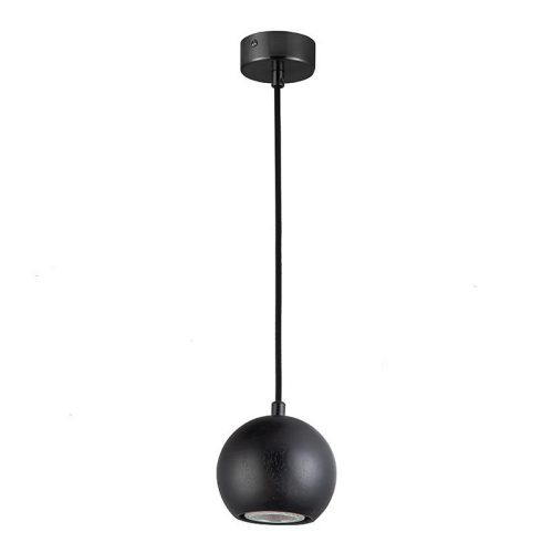 Tömör kőrisfa gömb függőlámpa GU10 foglalattal, Ø110 mm, max 10W - WRG021