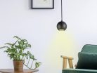 Tömör kőrisfa gömb függőlámpa GU10 foglalattal, Ø110 mm, max 10W - WRG021