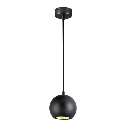 Tömör kőrisfa gömb függőlámpa GU10 foglalattal, Ø110 mm, max 10W - WRG021