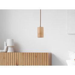   Tömör kőrisfa függőlámpa GU10 foglalattal, Ø80x130 mm, max 10W - WRG031