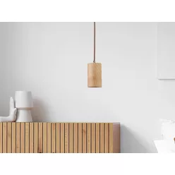   Tömör kőrisfa függőlámpa GU10 foglalattal, Ø80x130 mm, max 10W - WRG031