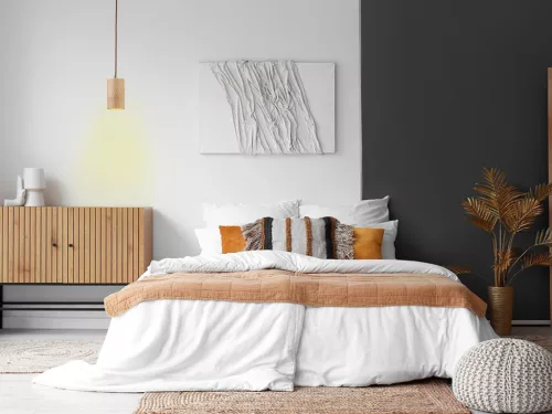 Tömör kőrisfa függőlámpa GU10 foglalattal, Ø80x130 mm, max 10W - WRG031