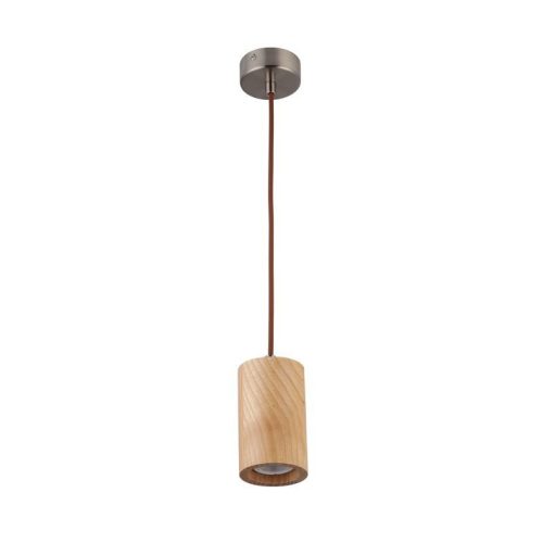 Tömör kőrisfa függőlámpa GU10 foglalattal, Ø80x130 mm, max 10W - WRG031