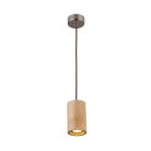 Tömör kőrisfa függőlámpa GU10 foglalattal, Ø80x130 mm, max 10W - WRG031